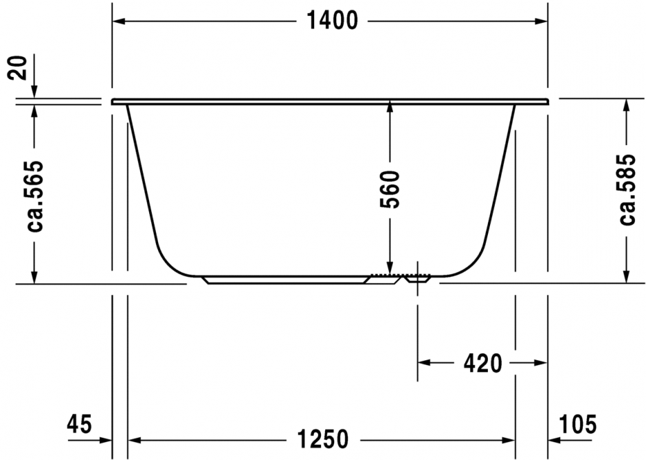 Ванна Duravit DuraStyle 140x80 700233 ФОТО