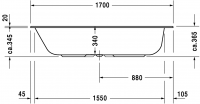 Ванна Duravit DuraStyle 700231 схема 2