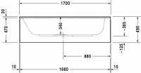 Ванна Duravit DuraStyle 700231 схема 3