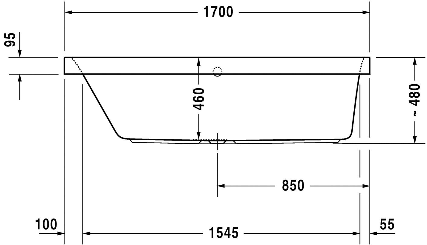 Ванна Duravit Happy D.2 700310 схема 2