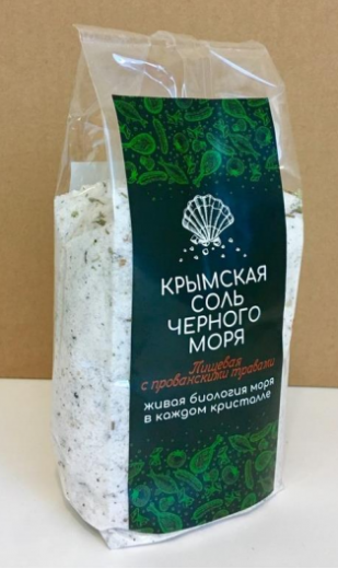 Крымская розовая соль Чёрного моря ПИЩЕВАЯ, с ПРОВАНСКИМИ ТРАВАМИ 350 гр