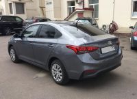 Аренда авто Hyundai Solaris 2018 г. серого цвета в Москве