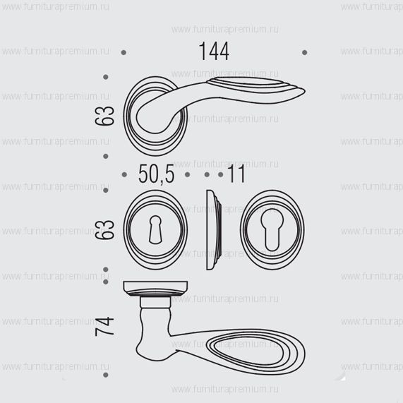 Ручка Colombo Cameo DB41RSB