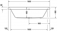 Ванна Duravit Happy D.2 180x80 700314 схема 2