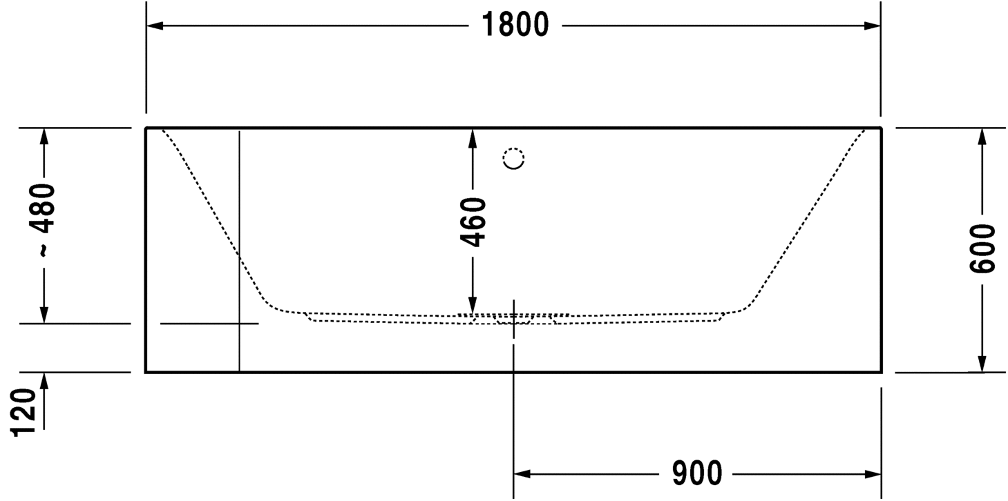 Ванна Duravit Happy D.2 180x80 700317 схема 2