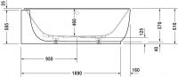 Duravit ванна из керамики Luv 185x95 700431 схема 3