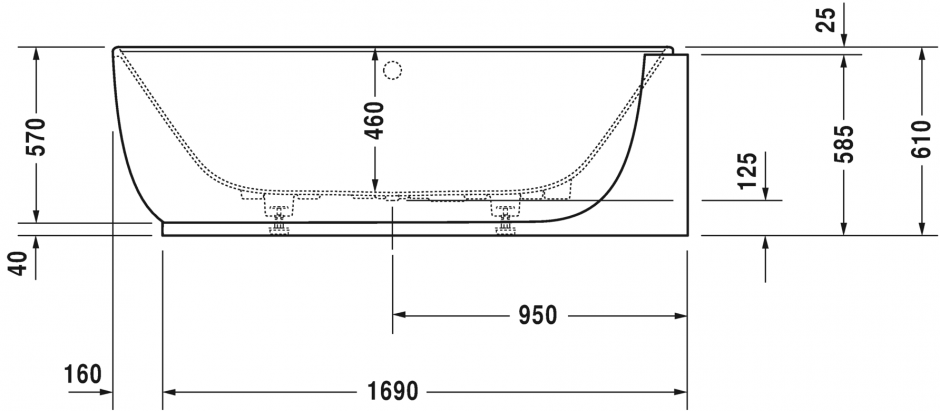 Керамическая ванна Duravit Luv 185x95 700432 ФОТО