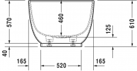 Керамическая ванна Duravit Luv 180x85 700434 схема 5