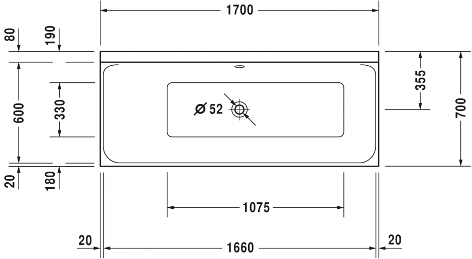 Ванна Duravit P3 Comforts 700373 c наклоном слева ФОТО