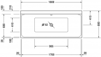 Ванна Duravit P3 Comforts 180x80 700377 схема 2