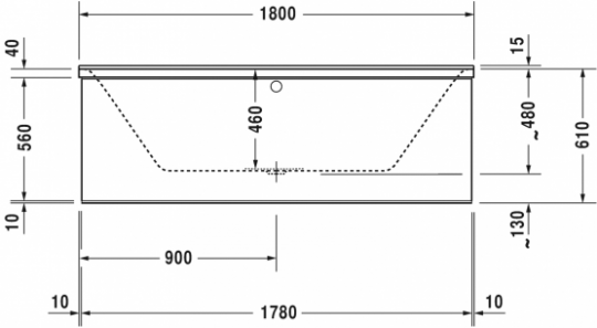 Ванна Duravit P3 Comforts 180x80 700377 схема 4