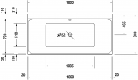 Ванна Duravit P3 Comforts 190x90 700378 схема 2