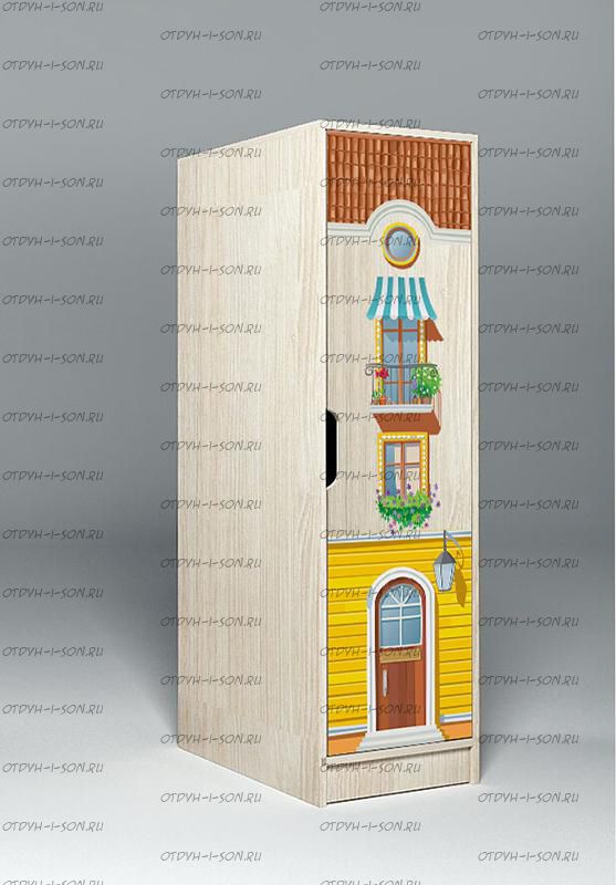 Шкаф-пенал низкий Волшебный Город ВГ 23/5 (40х52х131)