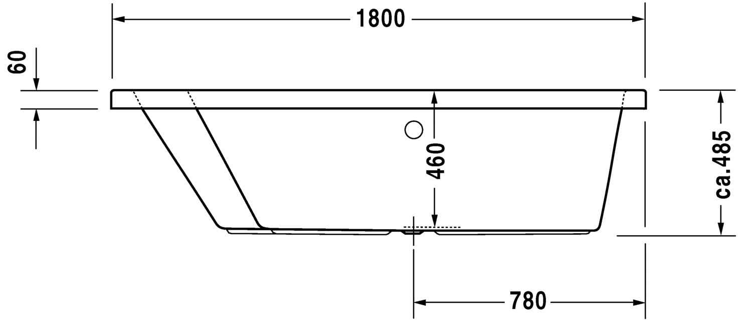 Duravit ванна Paiova 180x140 700216 схема 3