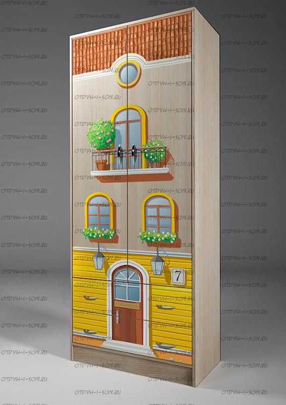 Шкаф 2-дверный Волшебный Город ВГ-13/3 (75х52х200)