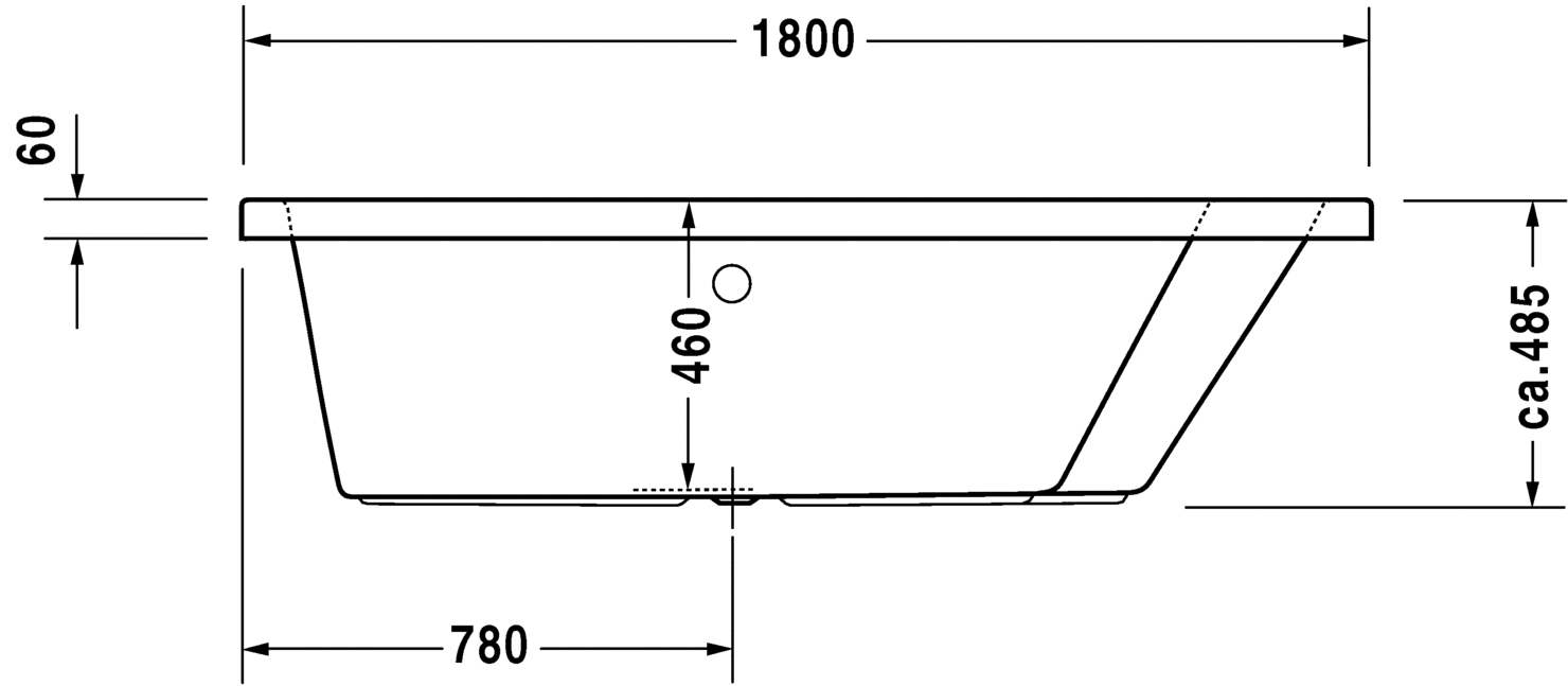 Duravit ванна Paiova 180x140 700217 схема 3