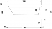 Ванна Duravit Starck 180x90 700050 схема 5