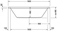 Ванна Duravit Starck 180x90 700052 схема 3