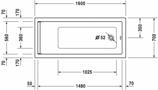 Ванна Duravit Starck 160x70 700333 ФОТО