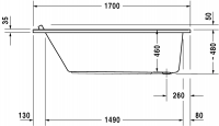 Ванна Duravit Starck 170x75 700335 схема 2