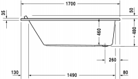 Ванна Duravit Starck 170x90 700337 схема 2