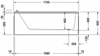 Ванна Duravit Starck 170x90 700337 схема 3