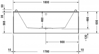 Ванна Duravit Starck 180x90 700339 схема 3