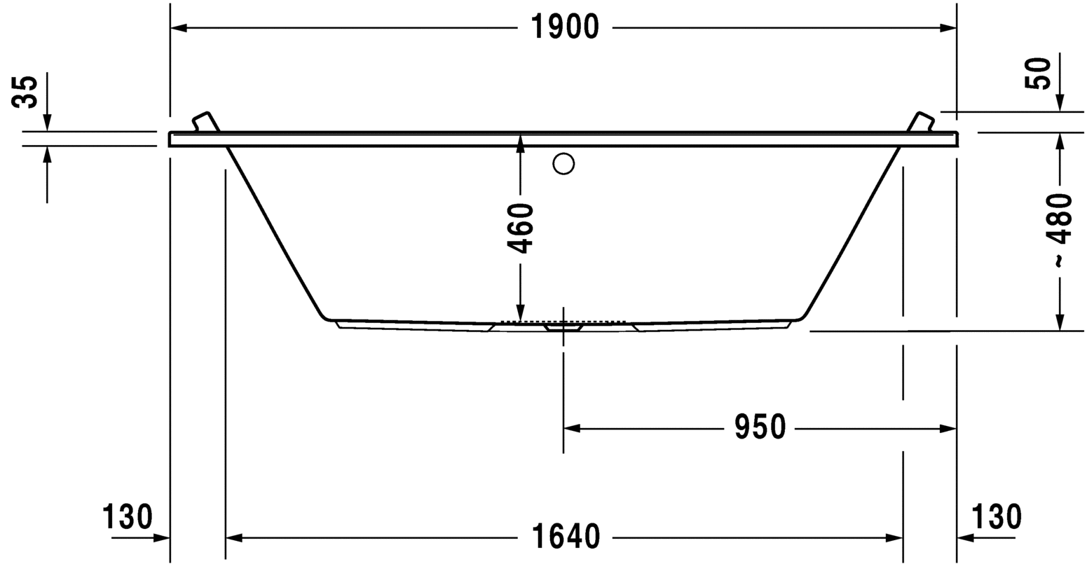 Ванна Duravit Starck 190x90 700340 схема 2