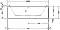 Ванна Duravit Starck 200x100 700341 схема 3