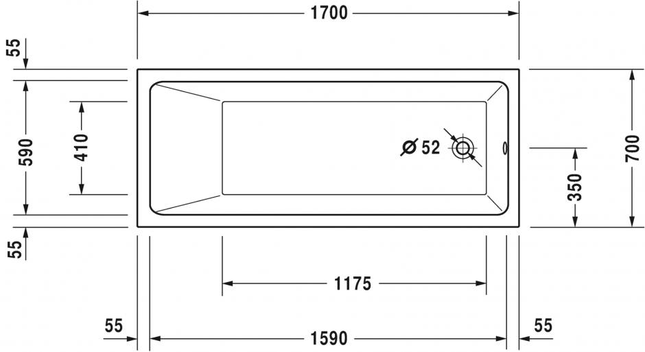 Ванна Duravit Vero Air 170x70 700411 ФОТО