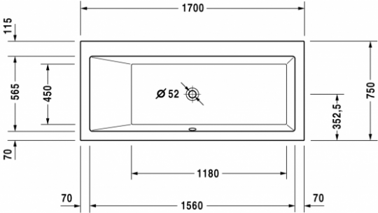 Ванна Duravit Vero 170x75 700133 ФОТО