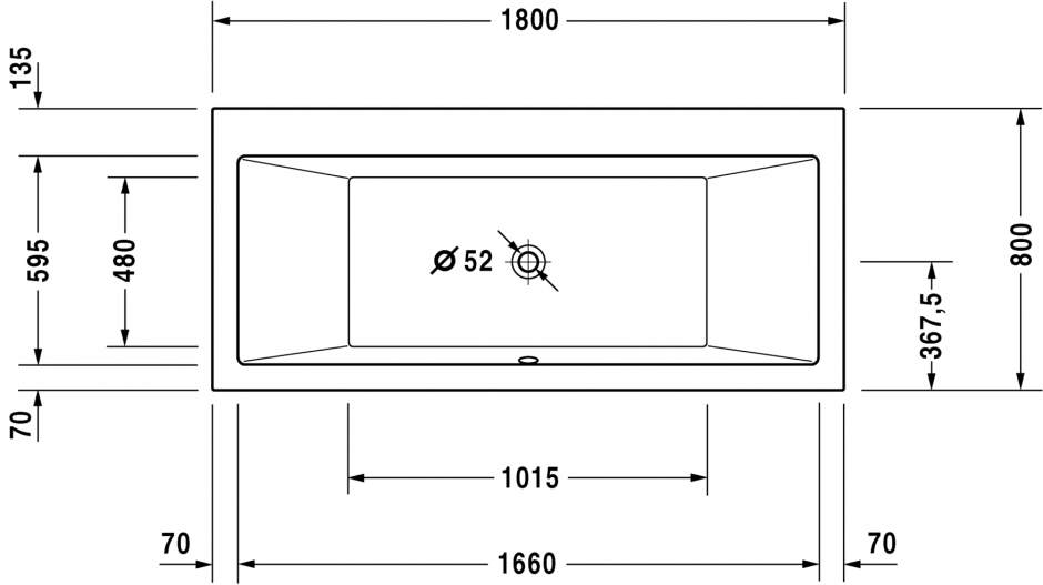 Ванна Duravit Vero 180x80 700135 ФОТО