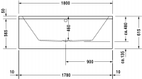 Ванна Duravit Vero 180x80 700135 схема 4