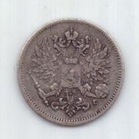 25 пенни 1907 г. редкий год. Финляндия. Российская империя
