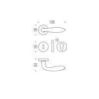 Ручка дверная Colombo Mach CD81RSB NS схема