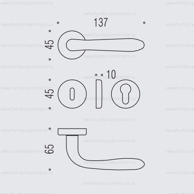 Ручка Colombo Robot CD41RSB White