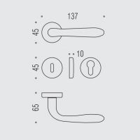 Ручка дверная Colombo Robot CD41RSB CRS схема