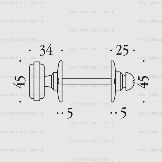 Фиксатор сантехнический Colombo Ottocento KOT19 BZG 6B