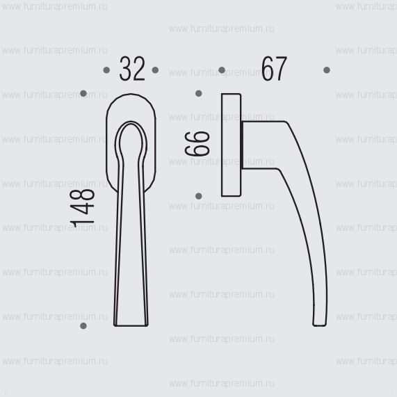 Оконная ручка Colombo Blazer FL12 DK/SM