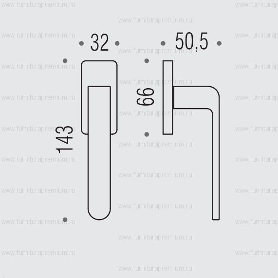 Оконная ручка Colombo Fedra AC12 DK/SM