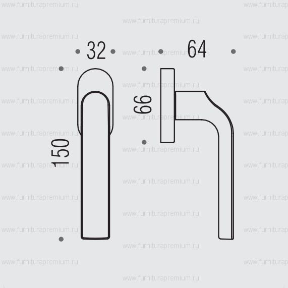 Оконная ручка Colombo Meta KG12 DK/SM