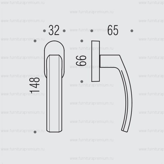 Оконная ручка Colombo Olly LC62 DK/SM