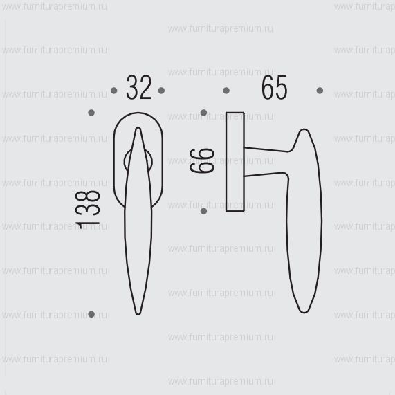 Оконная ручка Colombo Pegaso AM12 DK/SM