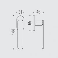 Ручка Colombo Slim FF12 DK/SM. схема