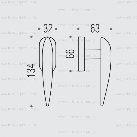 Оконная ручка Colombo Wing DB32 DK/SM