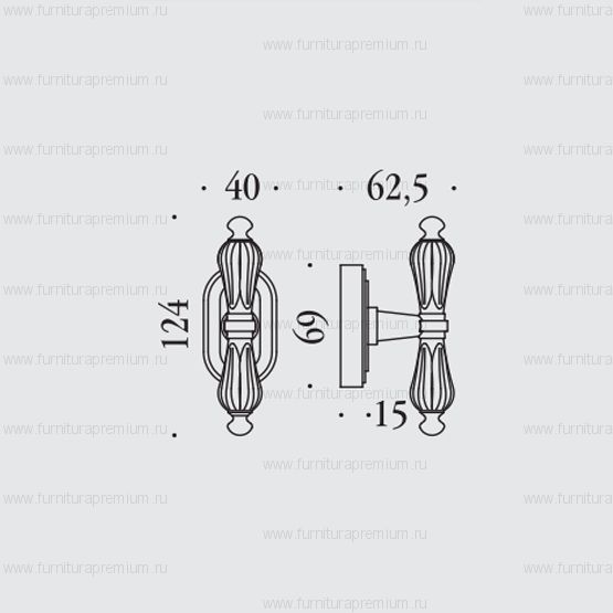 Оконная ручка Colombo Roma KSE22 CRDK