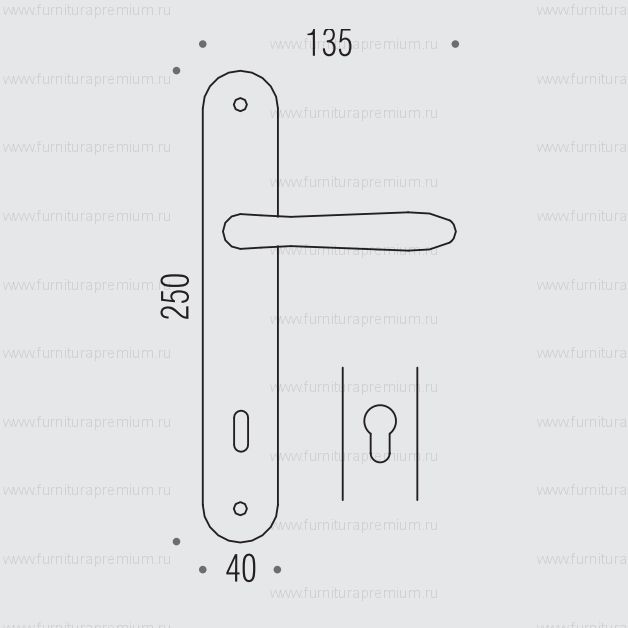 Ручка на планке Colombo Robot CD41P 90