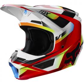 Fox V1 Youth Motif Red/White шлем подростковый, красно-белый