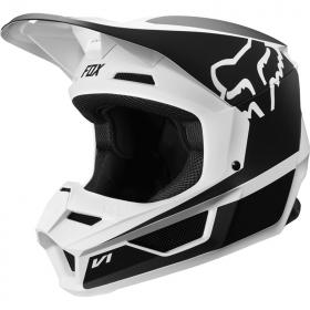 Fox V1 Youth Przm Black/White шлем подростковый, черно-белый