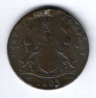 20 кэш 1803 г. Британская Индия